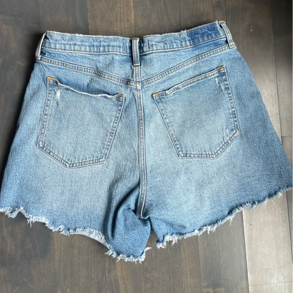 Abercrombie & Fitch The Dad Short High Rise Denim Blue Women's Shorts Size 32 - Picture 5 of 6